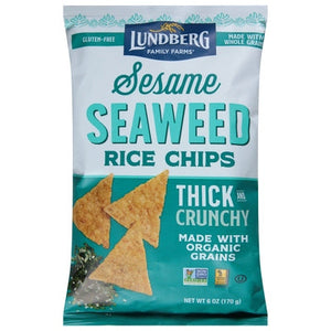 Lundberg Family Farms Rice Chips Seaweed Sesame 6/5.5 OZ [UNFI #3028966] [ebt]