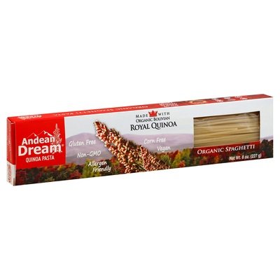 Andean Dream Spaghetti Organic Royal Quinoa 12/8 OZ [UNFI #837534] [ebt]