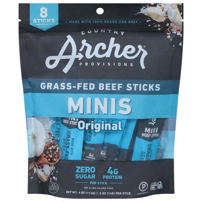 Country Archer Sticks Original Grass-Fed Beef Minis 10/4 OZ [UNFI #2613198] [ebt]
