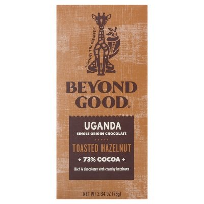 Beyond Good Chocolate Single Origin Toasted Hazelnut 73% Cocoa 12/2.64 OZ [UNFI-CARLISLE #2832632] [ebt]