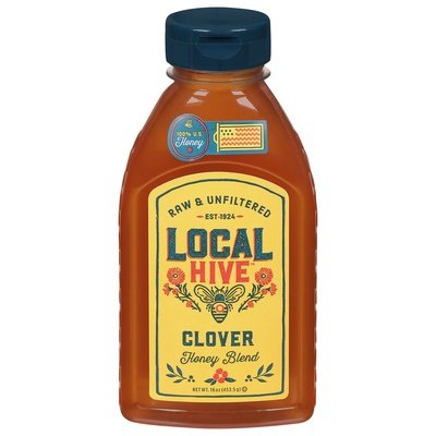 Local Hive Honey Blend Clover Raw & Unfiltered 6/16 OZ [UNFI #2256998] [ebt]