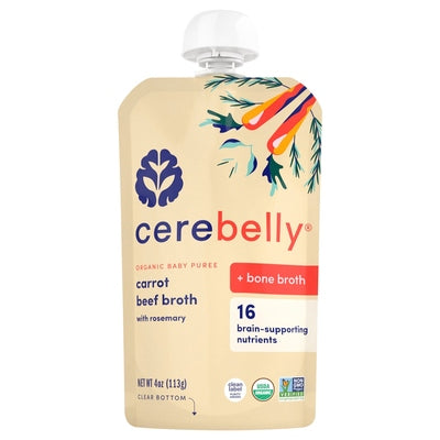 Cerebelly Baby Puree Organic Carrot Beef Broth 6/4 OZ [UNFI-CARLISLE #02786689] [ebt]