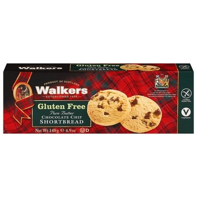Walkers Shortbread Shortbread Gluten Free Chocolate Chip Pure Butter 6/4.9 OZ [UNFI #1615202] [ebt]