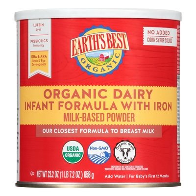 Earths Best (Formula) Organic Dairy Infant Formula With Iron 4/21 OZ [UNFI #2676781] [ebt]