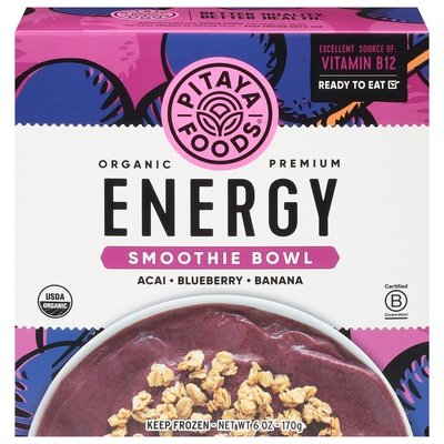 Pitaya Foods Smoothie Bowl Organic Acai/Blueberry/Banana Energy 6/6 OZ [UNFI #3030889] [ebt]