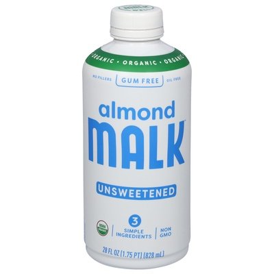 Malk Almond Malk Organic Unsweetened 6/28 OZ [UNFI #1778703] [ebt]