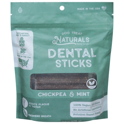 Dog Treat Naturals Dog Treats Dental Sticks Chickpea & Mint 6/9.7 OZ [UNFI-CARLISLE #3023017]