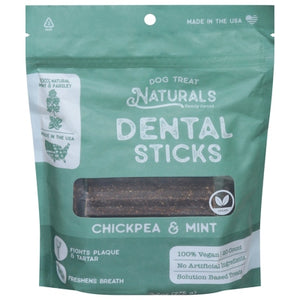 Dog Treat Naturals Dog Treats Dental Sticks Chickpea & Mint 6/9.7 OZ [UNFI-CARLISLE #3023017]