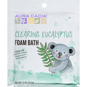 Aura Cacia Foam Bath Clearing Eucalyptus 6/2.5 OZ [UNFI-CARLISLE #0735613]