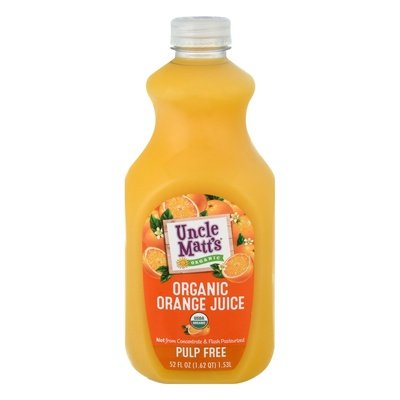 Uncle Matts Juice Organic Orange Pulp Free 6/52 OZ [UNFI #2344729] [ebt]