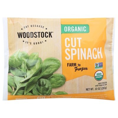 Woodstock Cut Spinach Organic 12/10 OZ [UNFI #154450] [ebt]