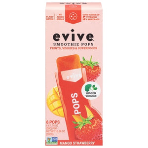 Evive Inc. Smoothie Pops Mango Strawberry 6/6/1.76 Z [UNFI #03051430] [ebt]