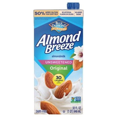 Almond Breeze Almondmilk Unsweetned Original 12/32 OZ [UNFI #750976] [ebt]