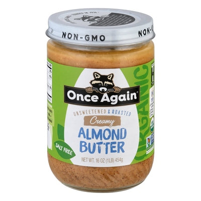 Once Again Almond Butter Salt Free Creamy 6/16 OZ [UNFI #02614873] [ebt]