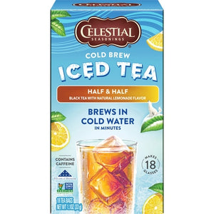 Celestial Seasonings Iced Tea Cold Brew Half & Half Tea Bags 6/18 BAG [UNFI #02705655] [ebt]