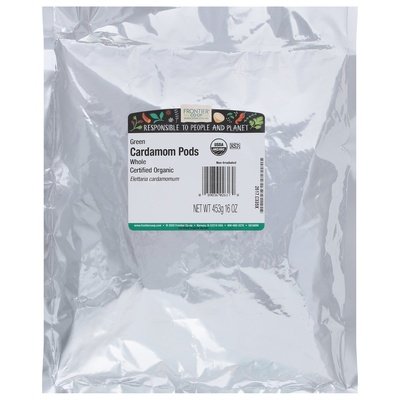 Frontier Nat Prod Co-Op Cardamon Pods Green Whole 1LB [UNFI-CARLISLE #448415] [ebt]
