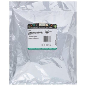 Frontier Nat Prod Co-Op Cardamon Pods Green Whole 1LB [UNFI-CARLISLE #448415] [ebt]