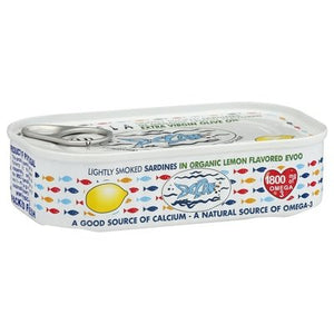 Bela-Olhao Sardines in Organic Lemon Flavored Extra Virgin Olive Oil Lightly Smoked 12/4.25OZ [UNFI #2870533] [ebt]