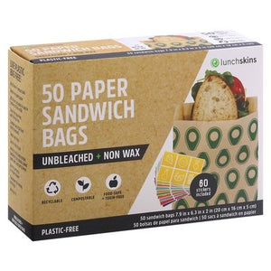Lunchskins Sandwich Bags Paper 12/50 CT [UNFI #2470540]