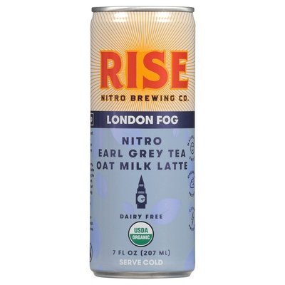 Rise Brewing Co Nitro Earl Grey Tea Oat Milk Latte Dairy Free London Fog 12/7 OZ [UNFI #2601995] [ebt]