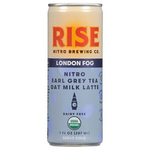 Rise Brewing Co Nitro Earl Grey Tea Oat Milk Latte Dairy Free London Fog 12/7 OZ [UNFI #2601995] [ebt]