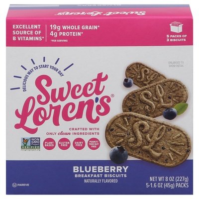 Sweet Lorens Breakfast Biscuits Blueberry 6/8 OZ [UNFI #3011871] [ebt]