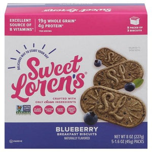 Sweet Lorens Breakfast Biscuits Blueberry 6/8 OZ [UNFI #3011871] [ebt]