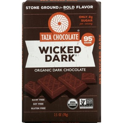 Taza Chocolate Dark Chocolate Organic Wicked Dark 10/2.5 OZ [UNFI #1689546] [ebt]