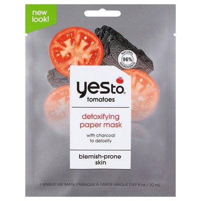 Yes To Paper Mask Detoxifying Blemish-Prone Skin 6/.67 OZ [UNFI-CARLISLE #2007284]