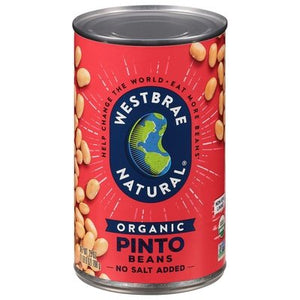 Westbrae Pinto Beans No Salt Added Organic 12/25 OZ [UNFI #190975] [ebt]