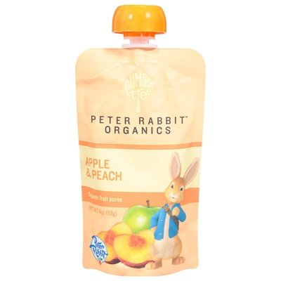 Peter Rabbit Organics Fruit Puree Organic Apple Peach 10/4 OZ [UNFI #750075] [ebt]