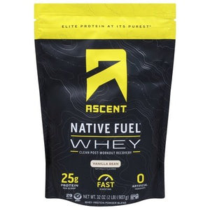Ascent Whey Protein Powder Blend Vanilla Bean 1/2 LB [UNFI-CARLISLE #2303576]
