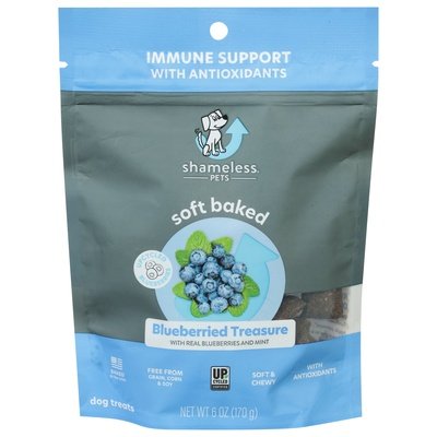 Shameless Pets Dog Treats Blueberry Treasure Soft-Baked 6/6 OZ [UNFI #2542702]