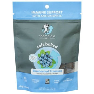 Shameless Pets Dog Treats Blueberry Treasure Soft-Baked 6/6 OZ [UNFI #2542702]