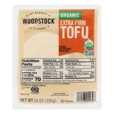 Woodstock Tofu Organic Extra Firm 6/14 OZ [UNFI #741637] [ebt]