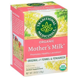 Traditional Medicinals Herbal Supplement Organic Original With Fennel & Fenugreek Mothers Milk Tea Bags 6/16 BAG [UNFI #650705] [ebt]
