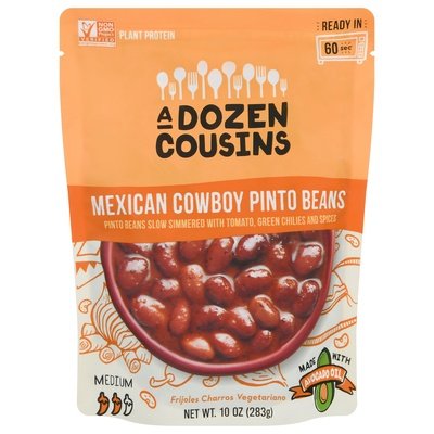 A Dozen Cousins Pinto Beans Mexican Cowboy Medium 6/10 OZ [UNFI #2370625] [ebt]
