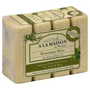 A La Maison Soap Rosemary Mint For Hand & Body Value Pack 1/4 CT [UNFI-CARLISLE #1015692]