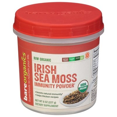 Bare Organics Immunity Powder Raw Organic Irish Sea Moss 1/8 OZ [UNFI-CARLISLE #2660181]
