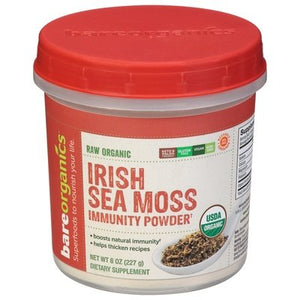 Bare Organics Immunity Powder Raw Organic Irish Sea Moss 1/8 OZ [UNFI-CARLISLE #2660181]