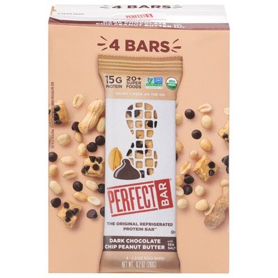 Perfect Bar Protein Bar Dark Chocolate Chip Peanut Butter with Sea Salt 4/4/2.3OZ [UNFI #2318673] [ebt]