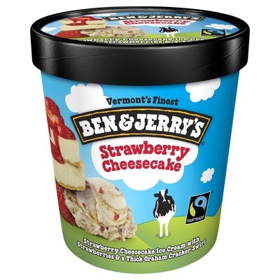 Ben & Jerrys Ice Cream Strawberry Cheesecake 8/PINT [UNFI #2696326] [ebt]