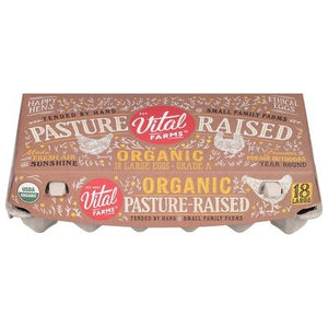 Vital Farms Eggs Organic Pasture-Raised Large 10/18 CT [UNFI #2602100] [ebt]