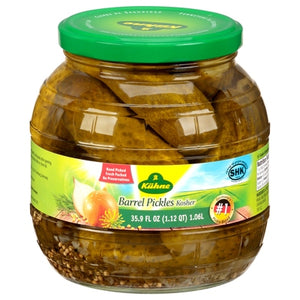 Kuhne Barrel Pickles Kosher 6/35.9 OZ [UNFI #03177235] [ebt]
