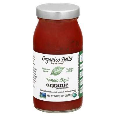Organico Bello Pasta Sauce Organic Tomato Basil 6/25 OZ [UNFI #1417880] [ebt]