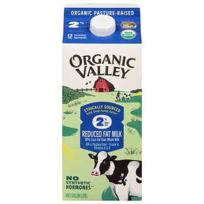 Organic Valley Milk Reduced Fat 2% Milk Fat 6/64 OZ [UNFI #904672] [ebt]