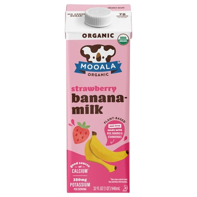 Mooala Banana Milk Strawberry 6/32 OZ [UNFI #03128352] [ebt]