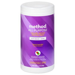Method Cleaning Wipes All-Purpose French Lavender 6/70 CT [UNFI #2861656]