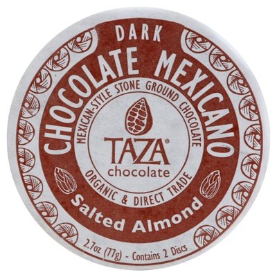 Taza Chocolate Dark Chocolate Mexicano Salted Almond 12/2.7 OZ [UNFI #1575091] [ebt]