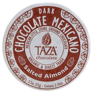 Taza Chocolate Dark Chocolate Mexicano Salted Almond 12/2.7 OZ [UNFI #1575091] [ebt]